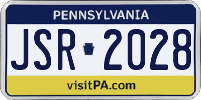 PA license plate JSR2028