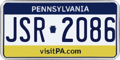 PA license plate JSR2086