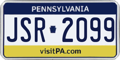 PA license plate JSR2099