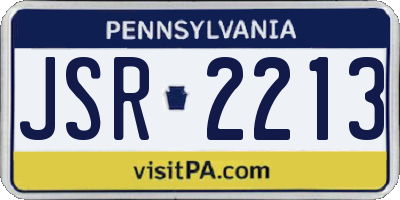 PA license plate JSR2213