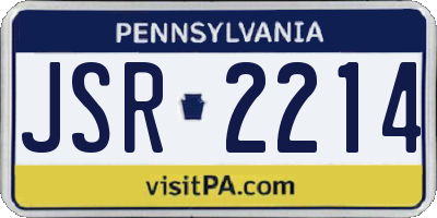 PA license plate JSR2214