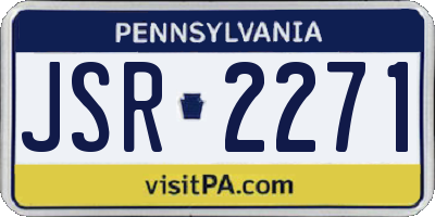 PA license plate JSR2271