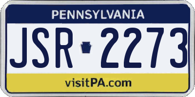 PA license plate JSR2273