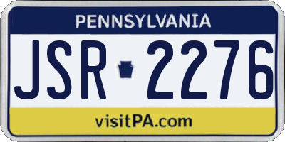 PA license plate JSR2276