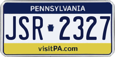 PA license plate JSR2327