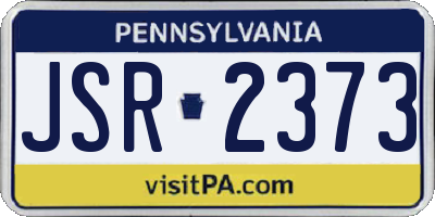 PA license plate JSR2373