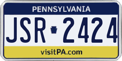 PA license plate JSR2424