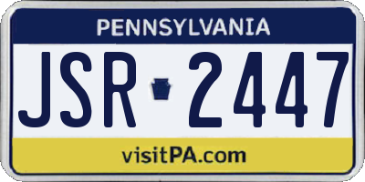 PA license plate JSR2447