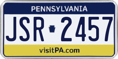 PA license plate JSR2457