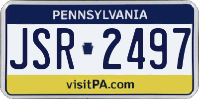 PA license plate JSR2497