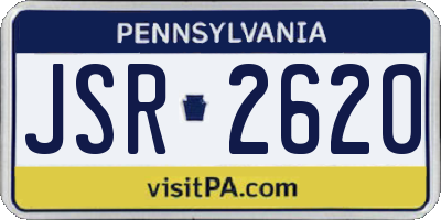 PA license plate JSR2620