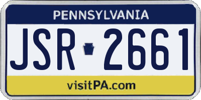 PA license plate JSR2661