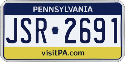 PA license plate JSR2691