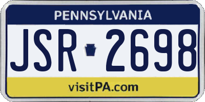 PA license plate JSR2698