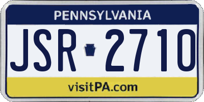 PA license plate JSR2710