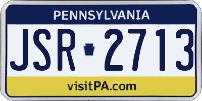 PA license plate JSR2713