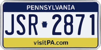 PA license plate JSR2871