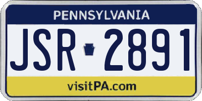 PA license plate JSR2891
