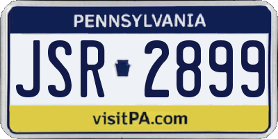 PA license plate JSR2899