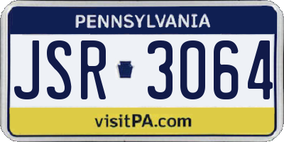 PA license plate JSR3064