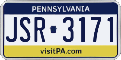 PA license plate JSR3171