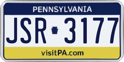 PA license plate JSR3177