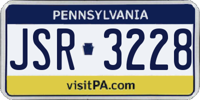 PA license plate JSR3228