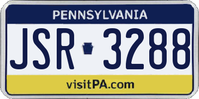 PA license plate JSR3288