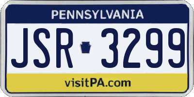PA license plate JSR3299