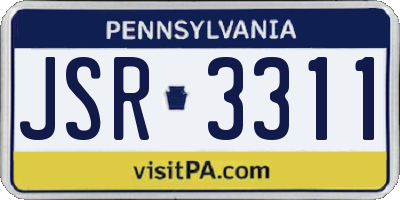 PA license plate JSR3311
