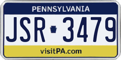 PA license plate JSR3479