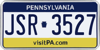 PA license plate JSR3527