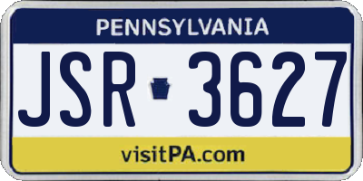 PA license plate JSR3627