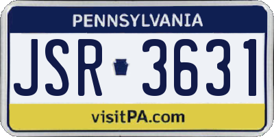 PA license plate JSR3631