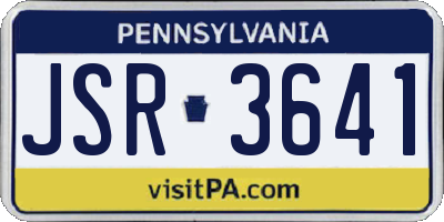 PA license plate JSR3641