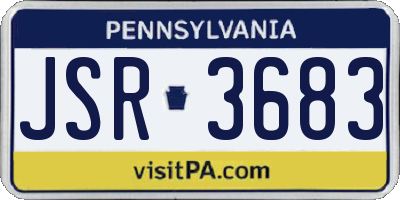 PA license plate JSR3683