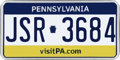 PA license plate JSR3684