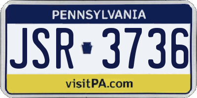 PA license plate JSR3736