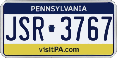 PA license plate JSR3767