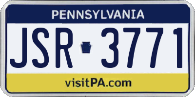 PA license plate JSR3771