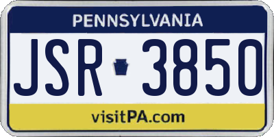 PA license plate JSR3850