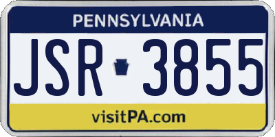 PA license plate JSR3855