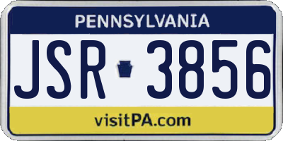 PA license plate JSR3856