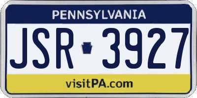 PA license plate JSR3927