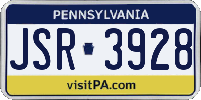 PA license plate JSR3928