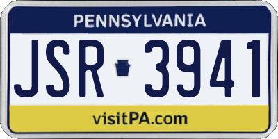 PA license plate JSR3941