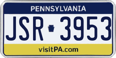 PA license plate JSR3953