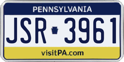 PA license plate JSR3961
