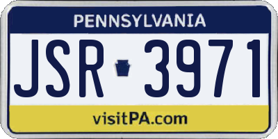 PA license plate JSR3971
