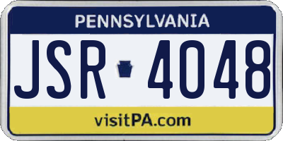 PA license plate JSR4048